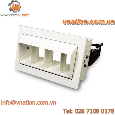 rectangular air diffuser / wall-mount / induction / blade