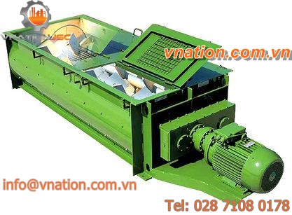screw mixer / continuous / for cement / twin-shaft