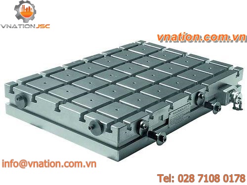electro-permanent magnetic chuck / rectangular / for milling / with T-slots