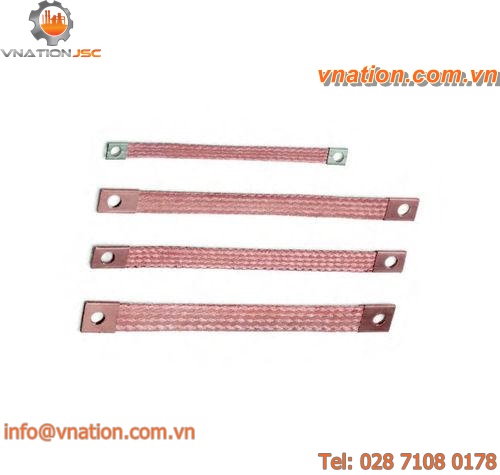 electric connector / flat / grounding / braided copper