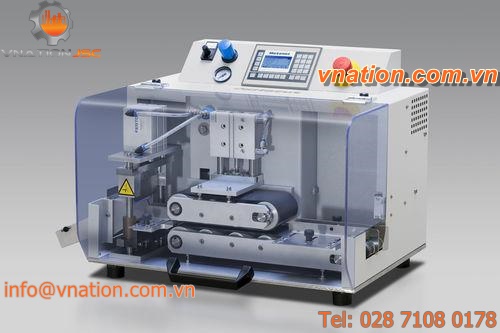 PLC-controlled cutting machine / for plastic pipes / profile / cable