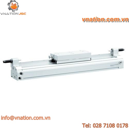 pneumatic cylinder / rodless / double-acting / stainless steel