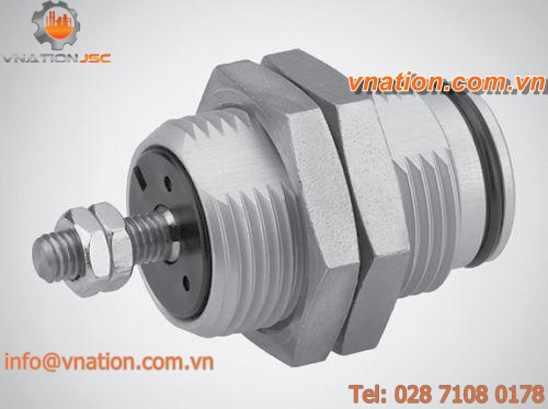 pneumatic cylinder / single-acting / steel / stainless steel