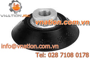 circular vacuum suction cup / rubber / for vacuum