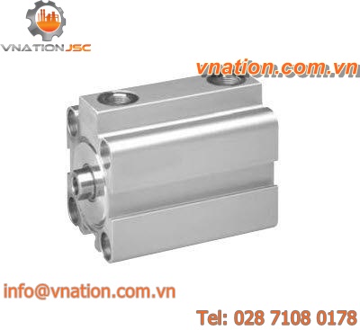 pneumatic cylinder / single-acting / short-travel / stainless steel
