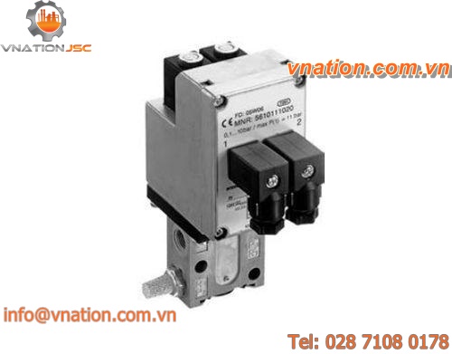compressed air pressure regulator / poppet / single-stage / aluminum