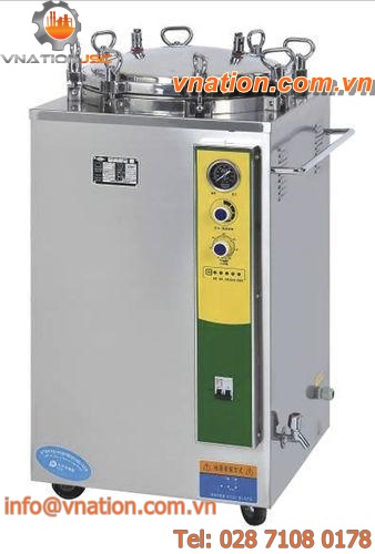 laboratory sterilizer / steam / vertical