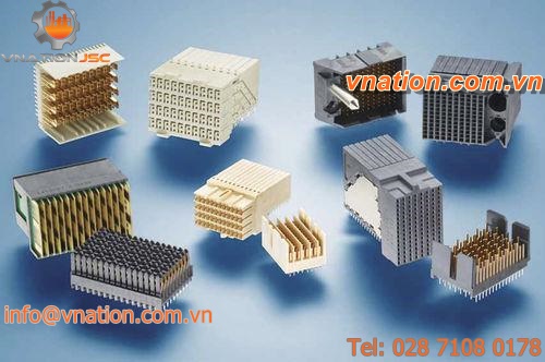 backplane connector / board-to-board / square / hard metric