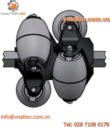 omnidirectional wheel type roller / polyamide / stainless steel
