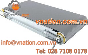belt conveyor / for boxes / bottle / drum motor