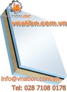 PVC panel / acoustic / thermal insulation / sandwich