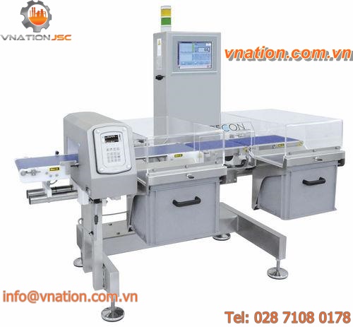 checkweigher with metal detector / with touchscreen controls