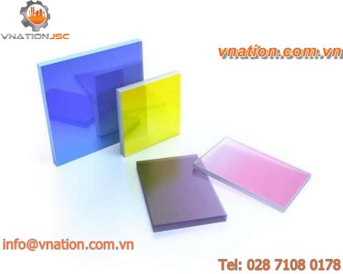 absorption optical filter / colored / glass