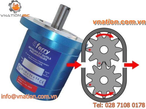 gear air motor / for hydraulic powerpacks / for lifting table / for materials handling