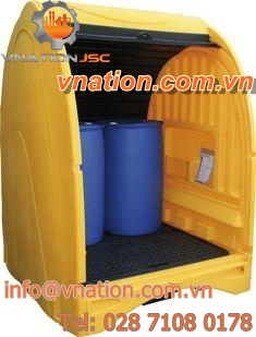 4-drum containment bund / multi-use / in plastic / rigid