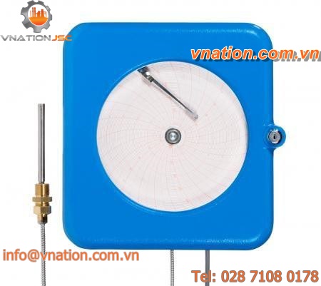 pressure chart recorder / temperature / circular / for gas