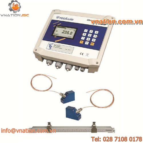 ultrasonic flow meter / for liquids / in-line / aluminum