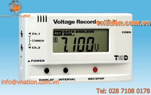 voltage data-logger / programmable / with screen