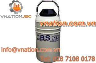 liquid nitrogen storage tank / aluminum / vertical / laboratory