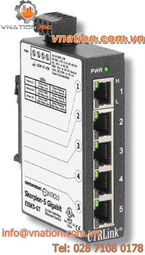 unmanaged network switch / industrial / 5 ports / compact