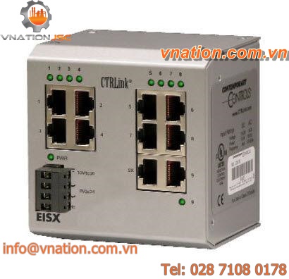 unmanaged network switch / industrial / fiber optic / 10 ports