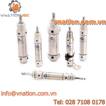 pneumatic cylinder / piston / double-acting / single-acting