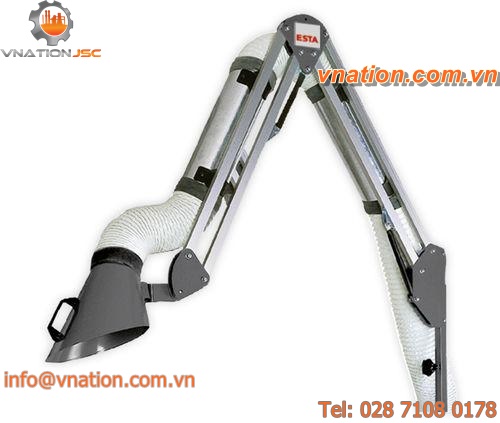 fixed extraction arm / flexible / for smoke / dust