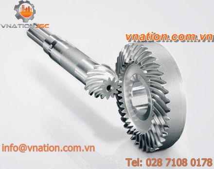 conical gear / spiral / for industrial applications / shaft