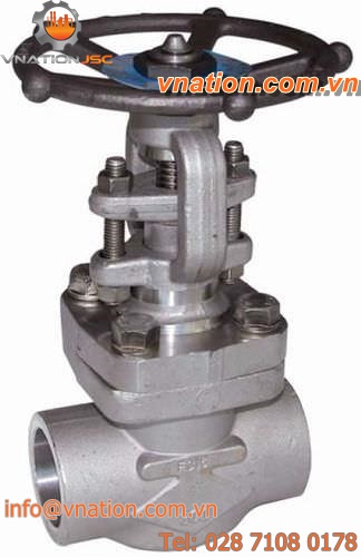 gate valve / handwheel / for steam / threaded