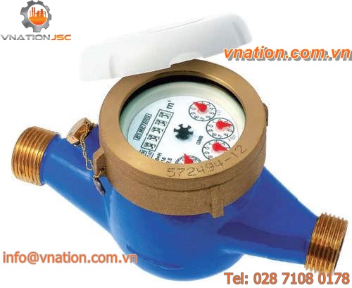 water counter / positive displacement / direct-reading / wet dial