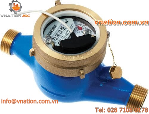 water counter / positive displacement / wet dial / multi-jet vane wheel