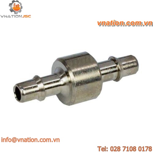 barbed fitting / straight / stainless steel / pipe