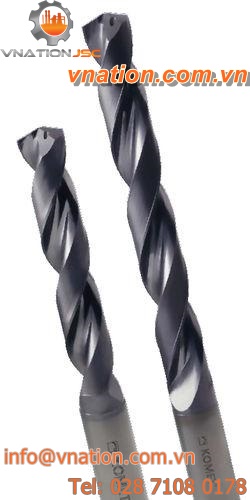 solid drilling tool / carbide / high-performance / 2-flute