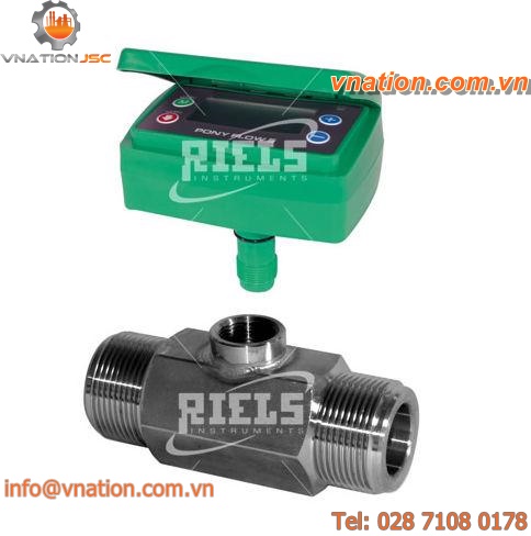 turbine flow meter / for liquids / stainless steel / with display