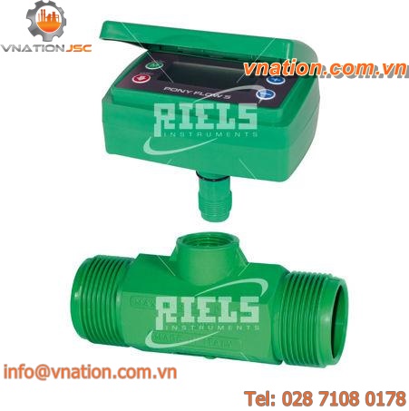 turbine flow meter / for liquids / plastic / with display