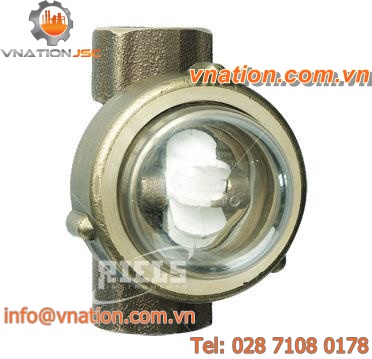 visual flow indication sight glass / glass / propeller / threaded