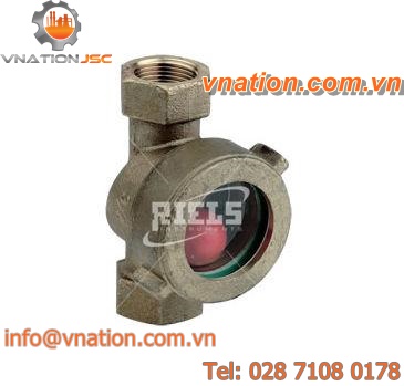 visual flow indication sight glass / glass with ball / threaded / for fuel
