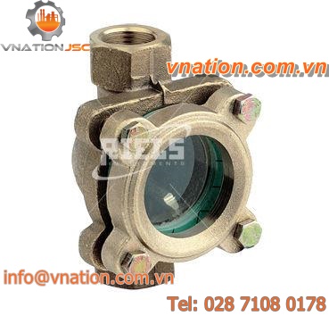 visual flow indication sight glass / glass / threaded / for fuel