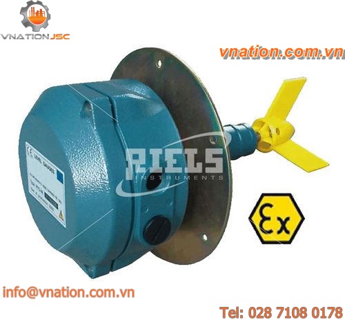 rotary paddle level switch / for solids / flange / stainless steel