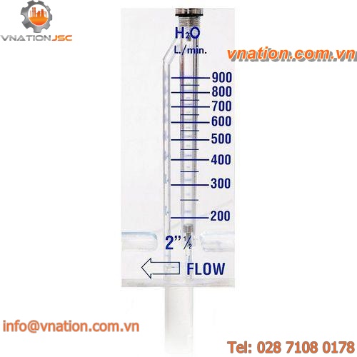 Pitot tube flow meter / plastic tube / for liquids / stainless steel