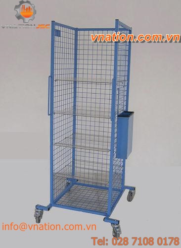 transport cart / shelf / wire mesh platform / tool-holder