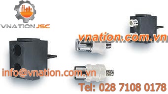 BNC connector / coaxial / rectangular / crimp