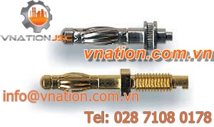 bullet solderless terminal / tubular / non-insulated / brass