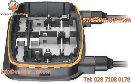 in-line junction box / temperature-resistant / with cable gland / photovoltaic