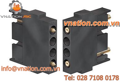 coaxial connector / rectangular / modular / medical