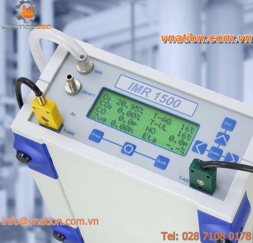 gas analyzer / oxygen / carbon monoxyde / temperature