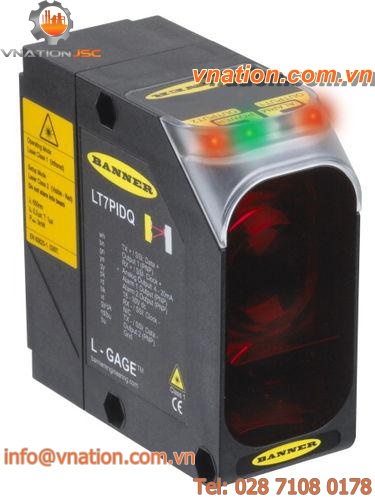 reflex type photoelectric sensor / rectangular / laser / long-range