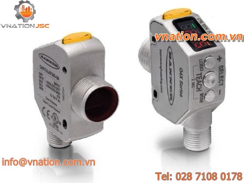laser distance sensor / rugged / stainless steel / for pharmaceutical industry