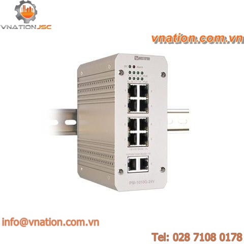 PoE network switch / industrial / gigabit / 8 ports