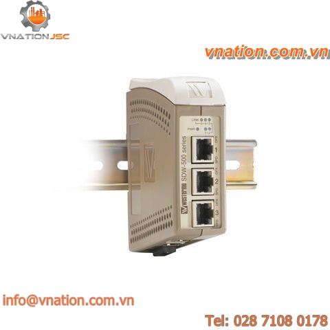 unmanaged network switch / industrial / 5 ports / DIN rail